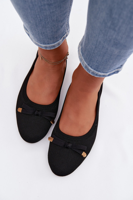 Ballerine nere con fiocchi Amelivra
