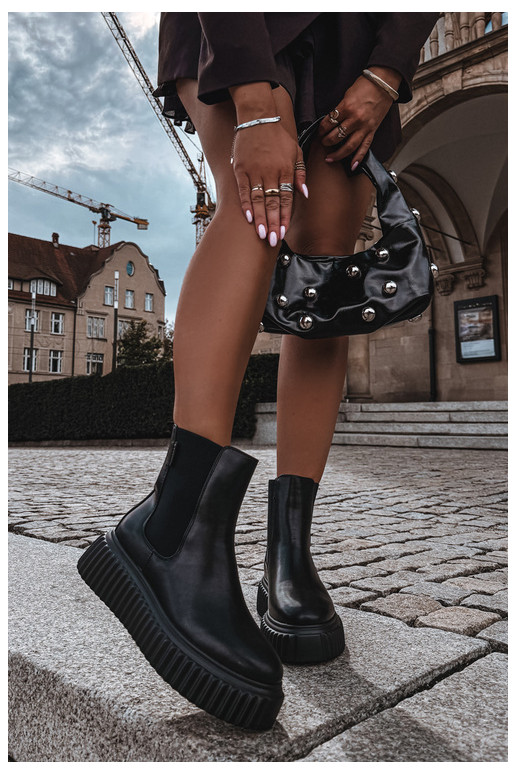 Stivaletti da donna eleganti con piattaforma nera Big Star