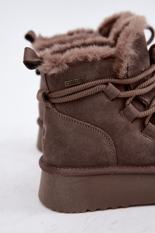 Stivali da neve in camoscio da donna marrone Big Star