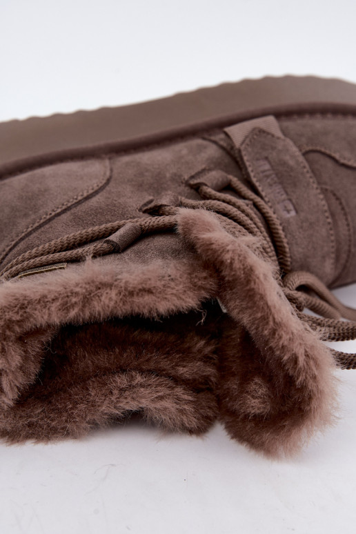 Stivali da neve in camoscio da donna marrone Big Star