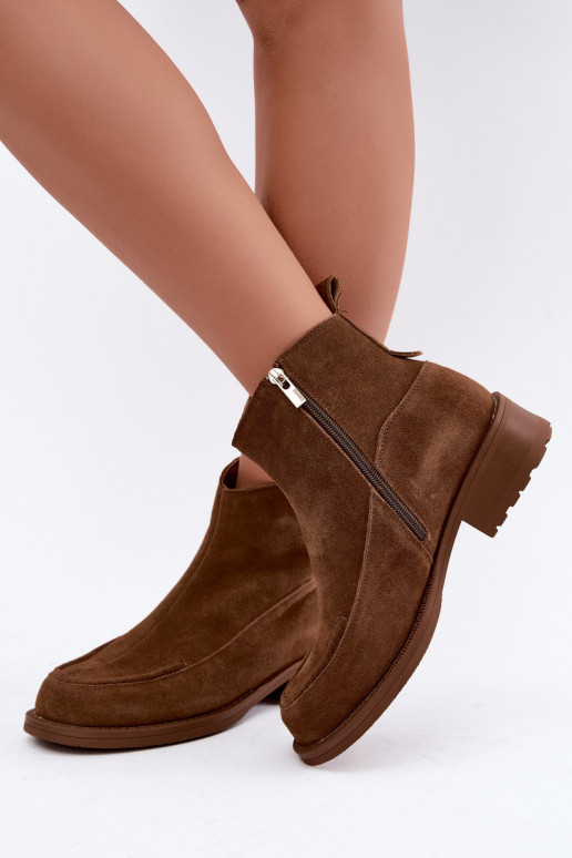 Stivali in suede da donna con isolamento Big Star UU274601 marroni
