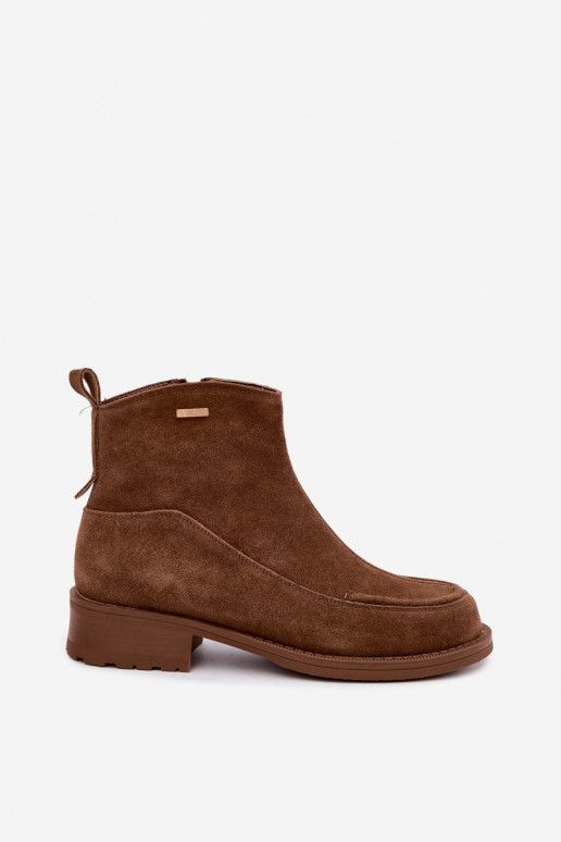 Stivali in suede da donna con isolamento Big Star UU274601 marroni