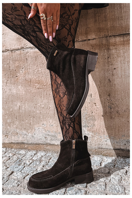 stivali isolati in suede naturale per donne Big Star UU274602 colore cioccolato