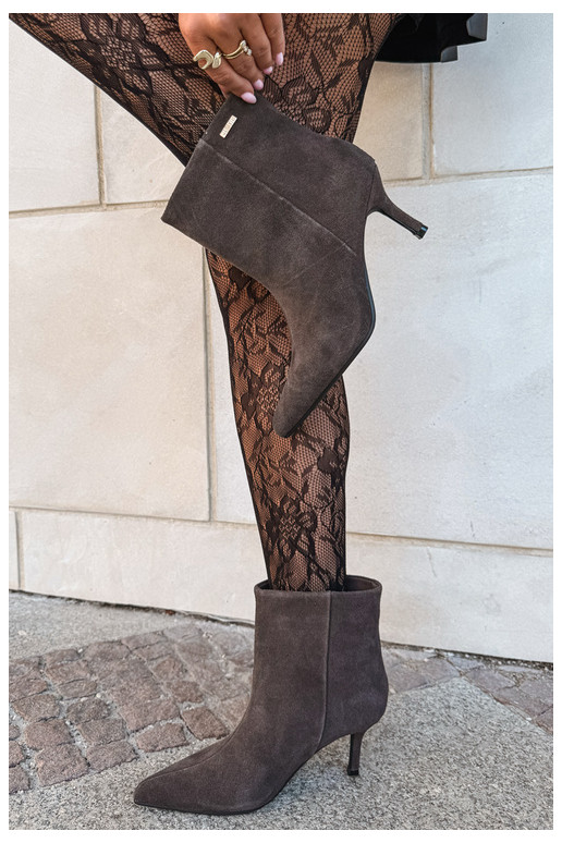 Stivali in suede con tacchi sottili e isolamento, slip-on Big Star UU274492 marroni