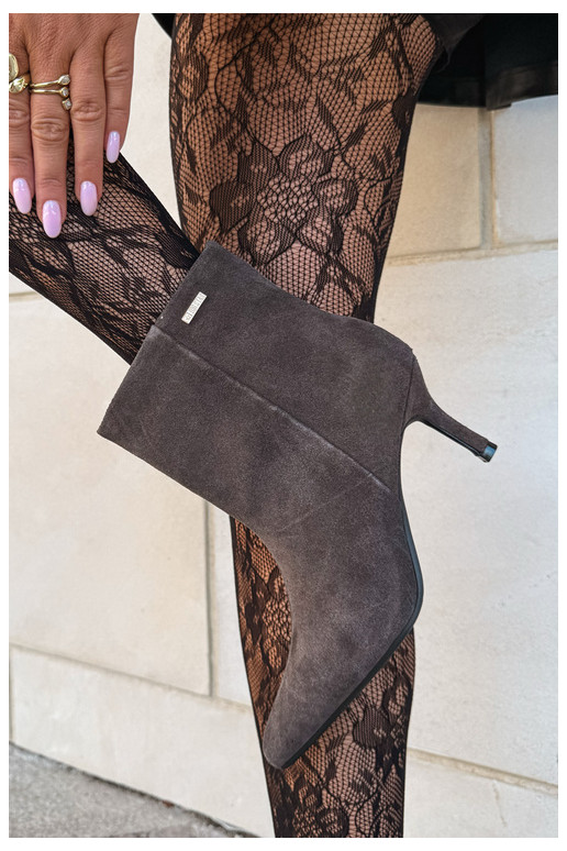 Stivali in suede con tacchi sottili e isolamento, slip-on Big Star UU274492 marroni