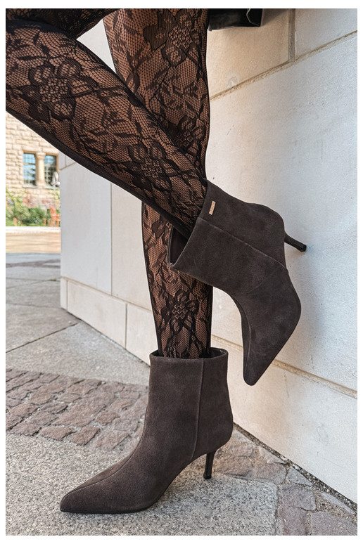 Stivali in suede con tacchi sottili e isolamento, slip-on Big Star UU274492 marroni