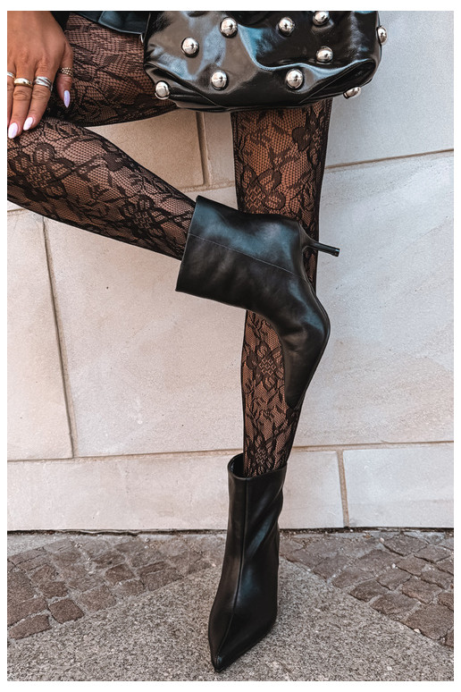 Stivaletti con tacchi sottili e isolamento, slip-on Big Star UU274494 neri