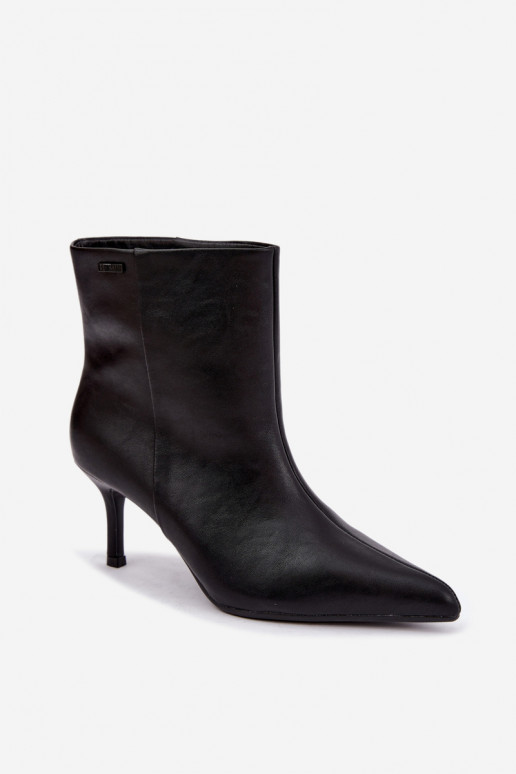 Stivaletti con tacchi sottili e isolamento, slip-on Big Star UU274494 neri