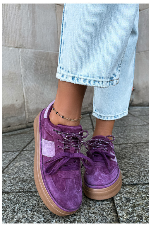 Sneakers viola da donna in suede sintetico con isolamento Big Star UU274772