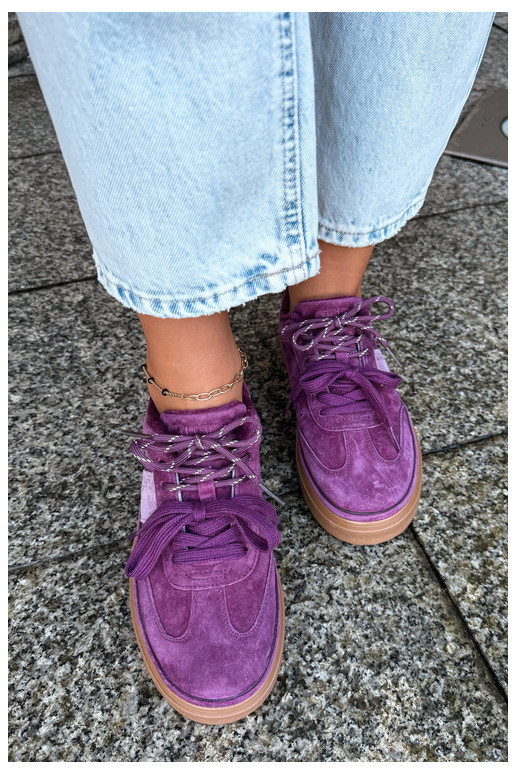 Sneakers viola da donna in suede sintetico con isolamento Big Star UU274772