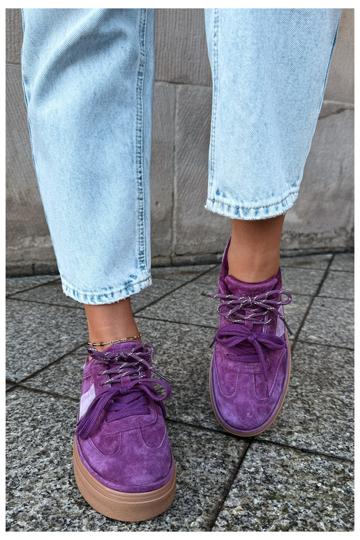 Sneakers viola da donna in suede sintetico con isolamento Big Star UU274772