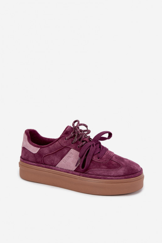 Sneakers viola da donna in suede sintetico con isolamento Big Star UU274772