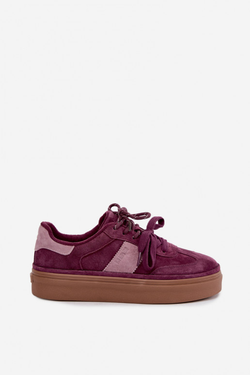 Sneakers viola da donna in suede sintetico con isolamento Big Star UU274772