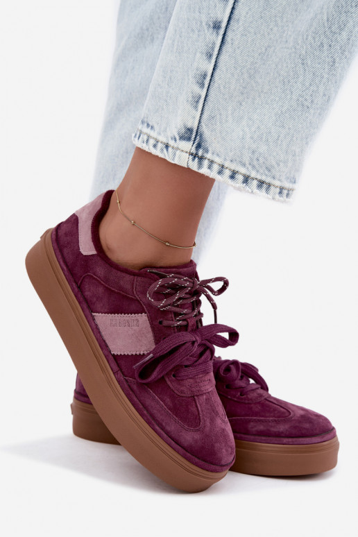 Sneakers viola da donna in suede sintetico con isolamento Big Star UU274772