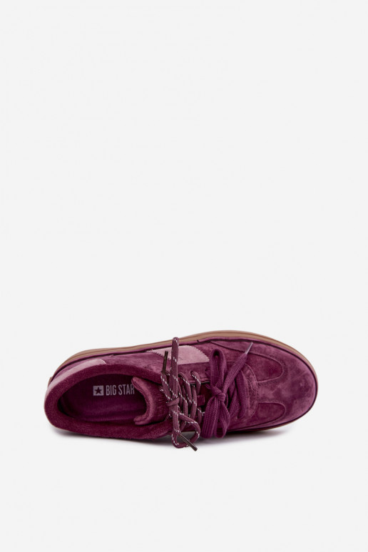Sneakers viola da donna in suede sintetico con isolamento Big Star UU274772