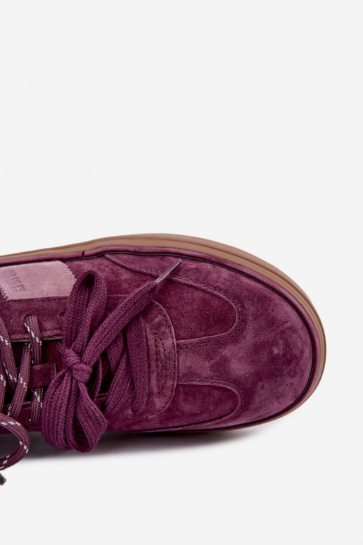 Sneakers viola da donna in suede sintetico con isolamento Big Star UU274772