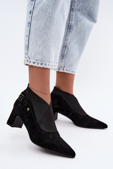 Stivaletti in suede caldi con tacco Tai turiciejka K7691-01 colore nero 2