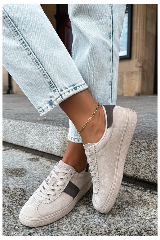 Sneakers da donna in suede sintetico Big Star UU274440 in sabbia