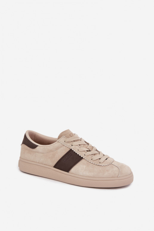 Sneakers da donna in suede sintetico Big Star UU274440 in sabbia