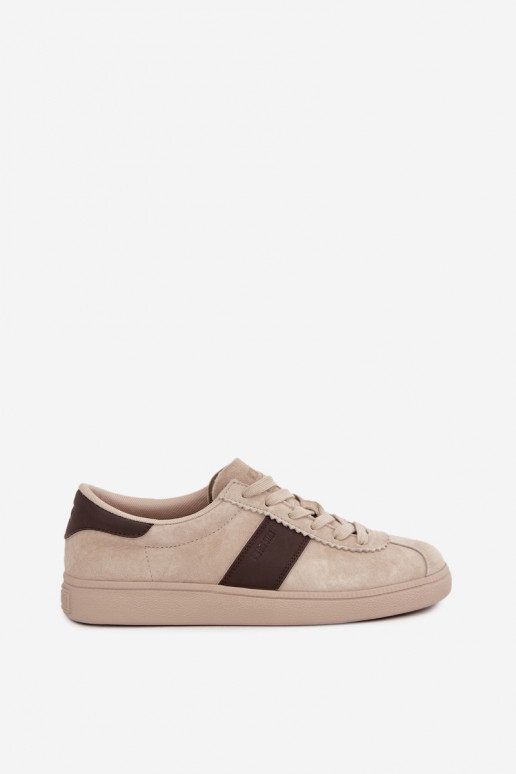 Sneakers da donna in suede sintetico Big Star UU274440 in sabbia