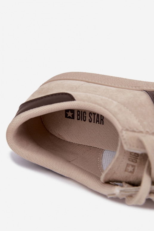 Sneakers da donna in suede sintetico Big Star UU274440 in sabbia