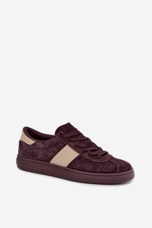 Sneakers in suede per donne Big Star UU274438 colore cioccolato
