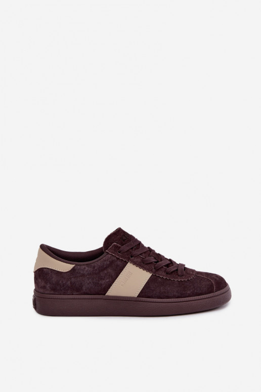 Sneakers in suede per donne Big Star UU274438 colore cioccolato