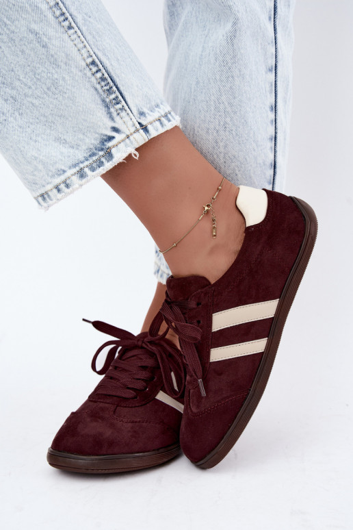 Sneakers da donna Barefoot colore bordeaux Kessy