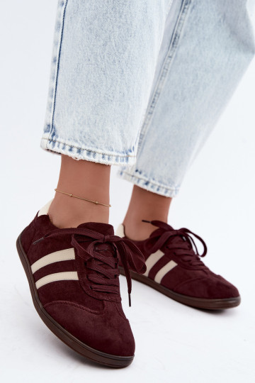 Sneakers da donna Barefoot colore bordeaux Kessy 2