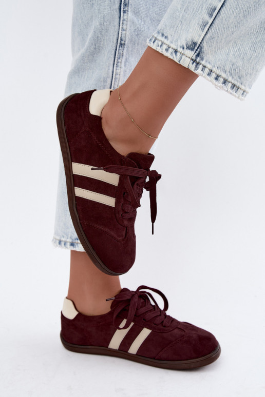 Sneakers da donna Barefoot colore bordeaux Kessy