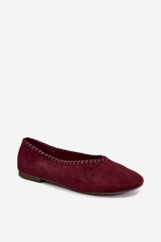 Ballerine con bordo intrecciato colore bordeaux Talessa