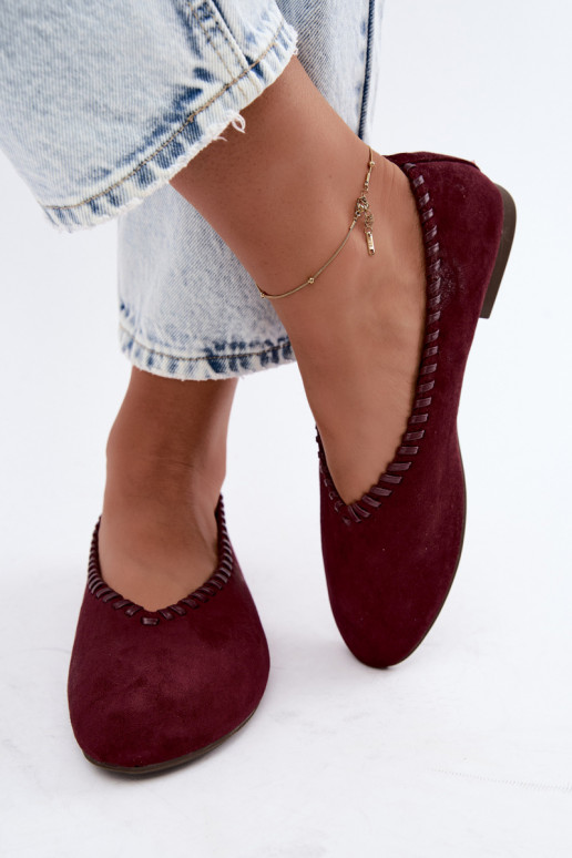Ballerine con bordo intrecciato colore bordeaux Talessa