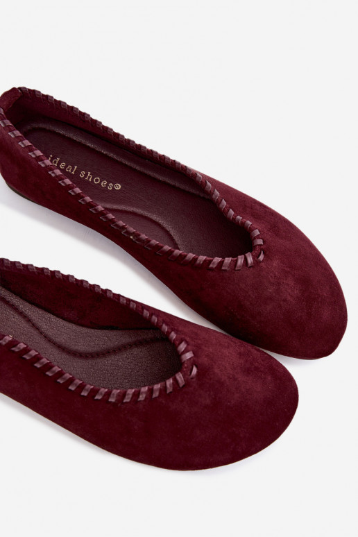 Ballerine con bordo intrecciato colore bordeaux Talessa