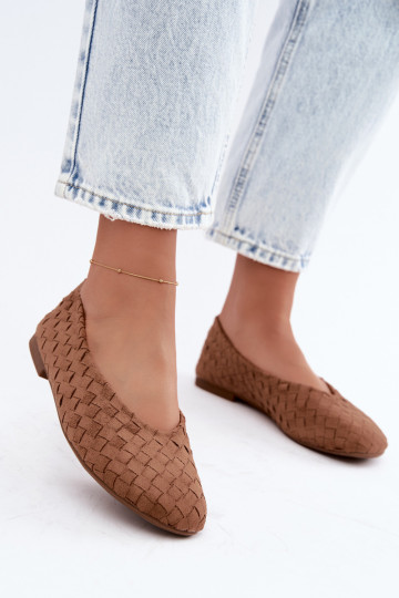 Ballerine marroni con motivi Larelle
