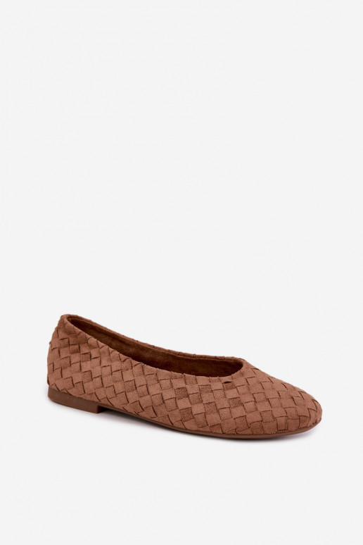 Ballerine marroni con motivi Larelle