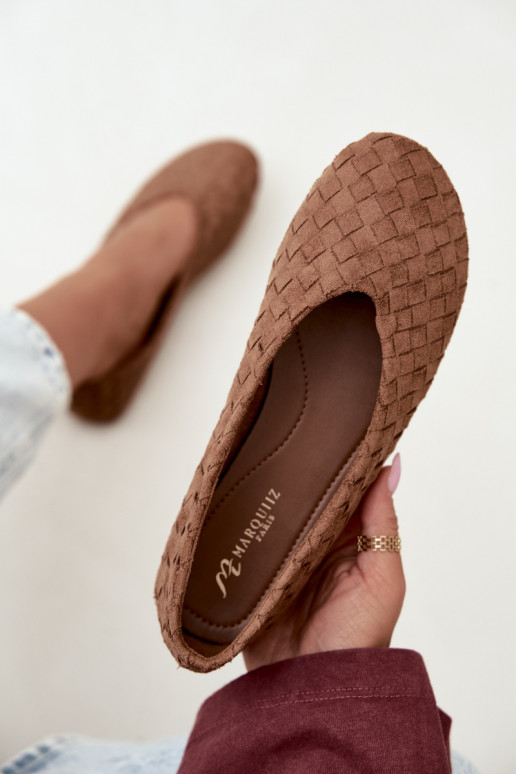 Ballerine marroni con motivi Larelle