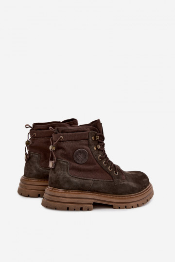 Stivali in suede marroni scuri per uomo Big Star UU174254 2