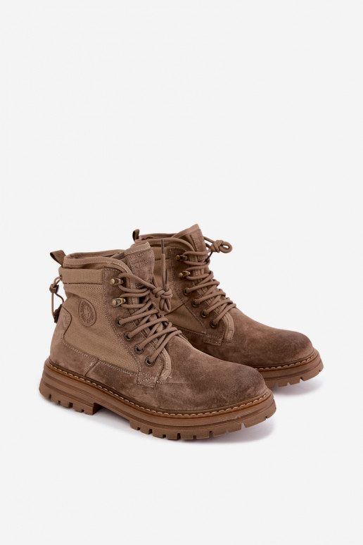Stivali in suede sabbia per uomo Big Star UU174253