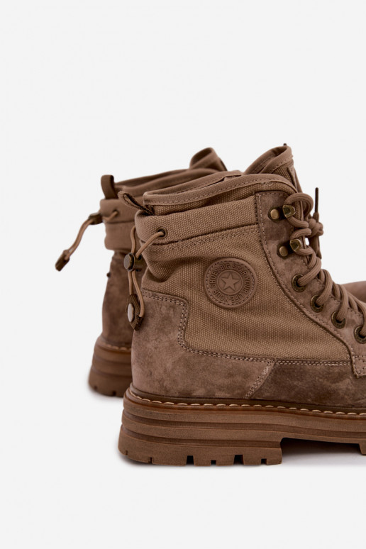 Stivali in suede sabbia per uomo Big Star UU174253