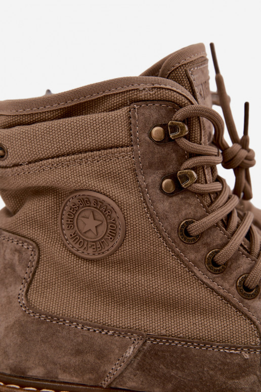 Stivali in suede sabbia per uomo Big Star UU174253