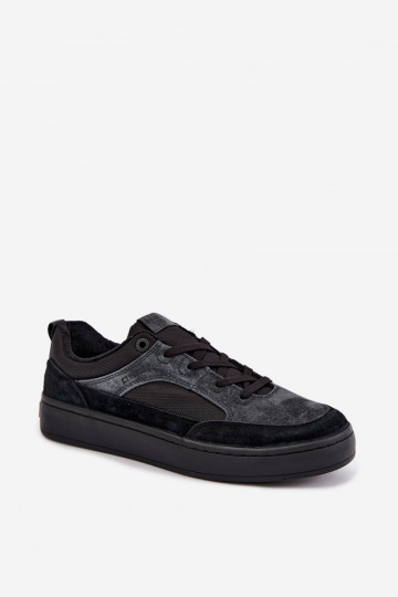 Sneakers in suede neri isolati per uomo Big Star UU174118