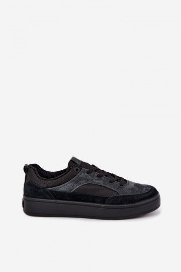 Sneakers in suede neri isolati per uomo Big Star UU174118 2