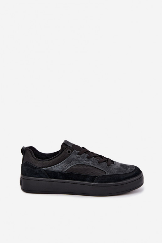 Sneakers in suede neri isolati per uomo Big Star UU174118