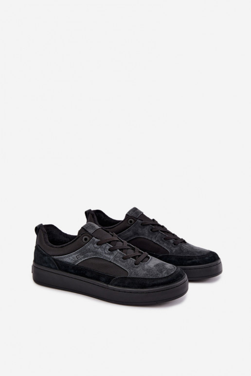 Sneakers in suede neri isolati per uomo Big Star UU174118