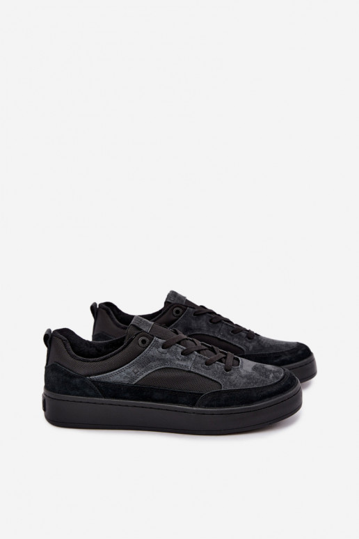 Sneakers in suede neri isolati per uomo Big Star UU174118