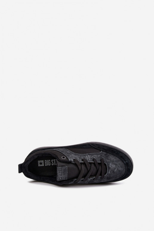 Sneakers in suede neri isolati per uomo Big Star UU174118