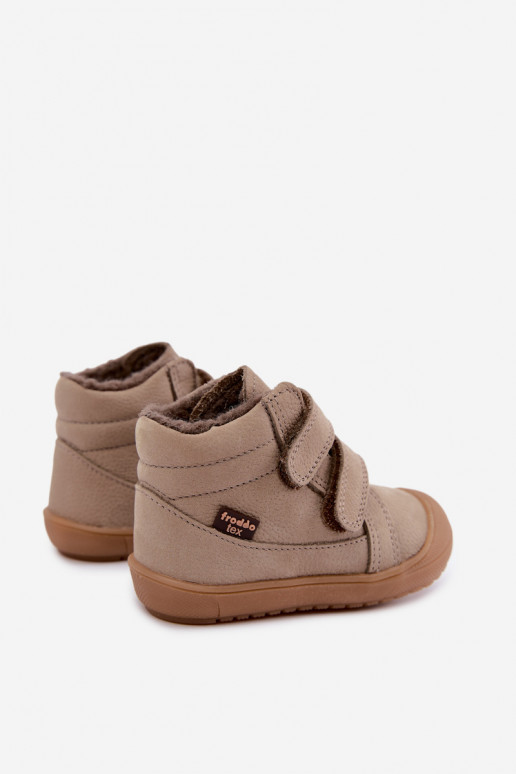 Stivali in pelle per bambini Froddo G2110138-4 color sabbia