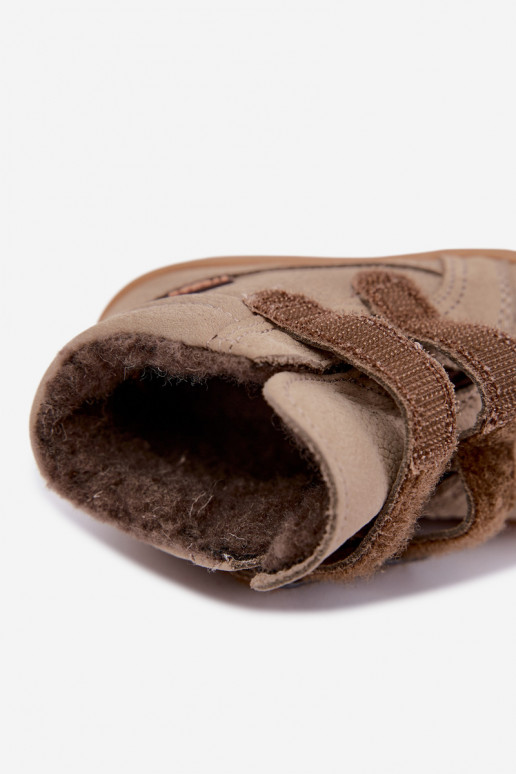 Stivali in pelle per bambini Froddo G2110138-4 color sabbia