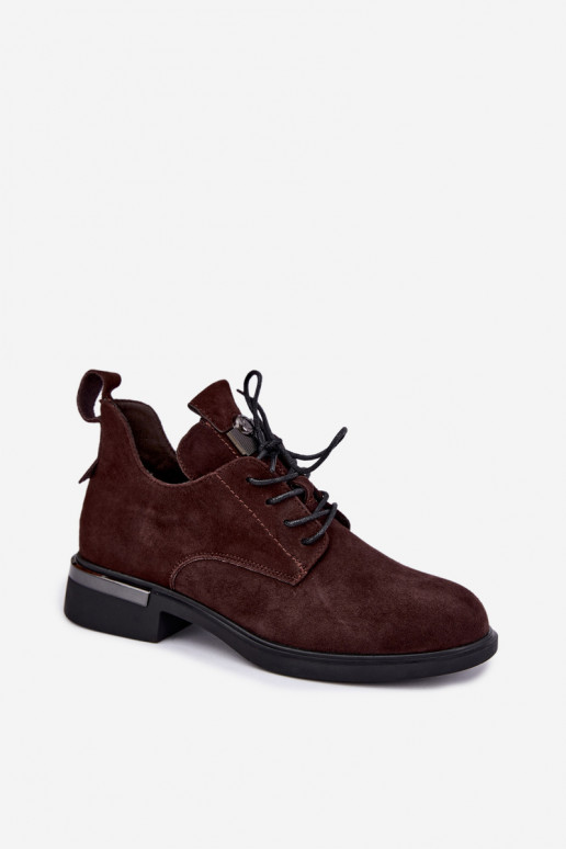 Stivaletti in suede sintetico Vinceza 89151 color cioccolato