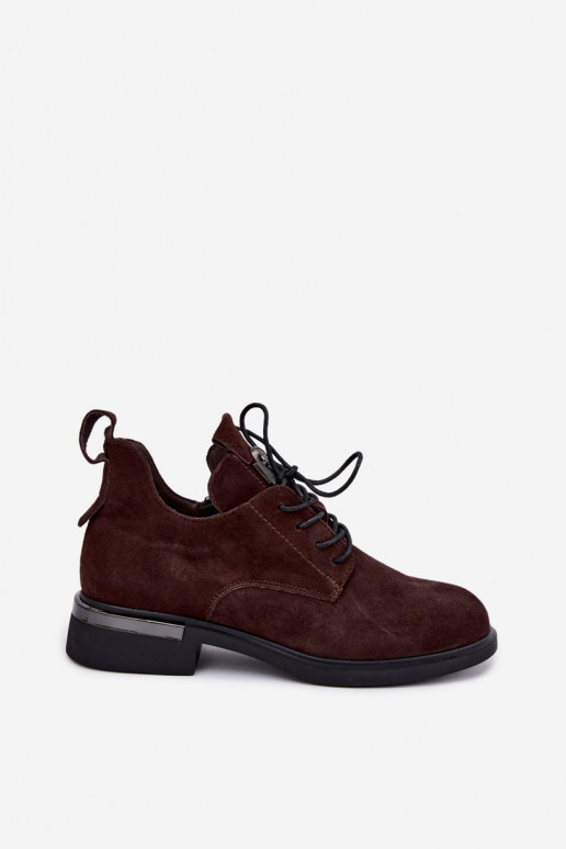 Stivaletti in suede sintetico Vinceza 89151 color cioccolato